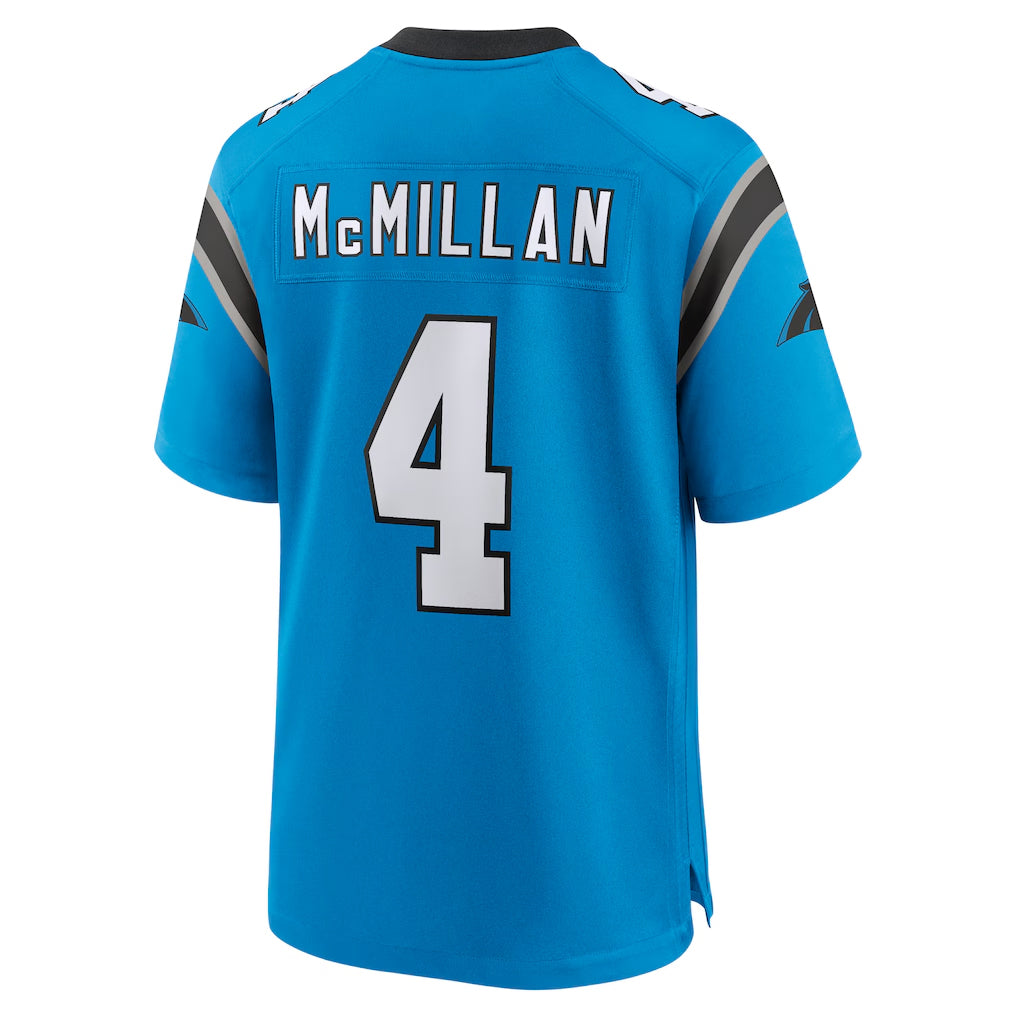 Kooe C.Panthers #4 Tetairoa McMillan Player Blue Home Game Stitched Jerseys