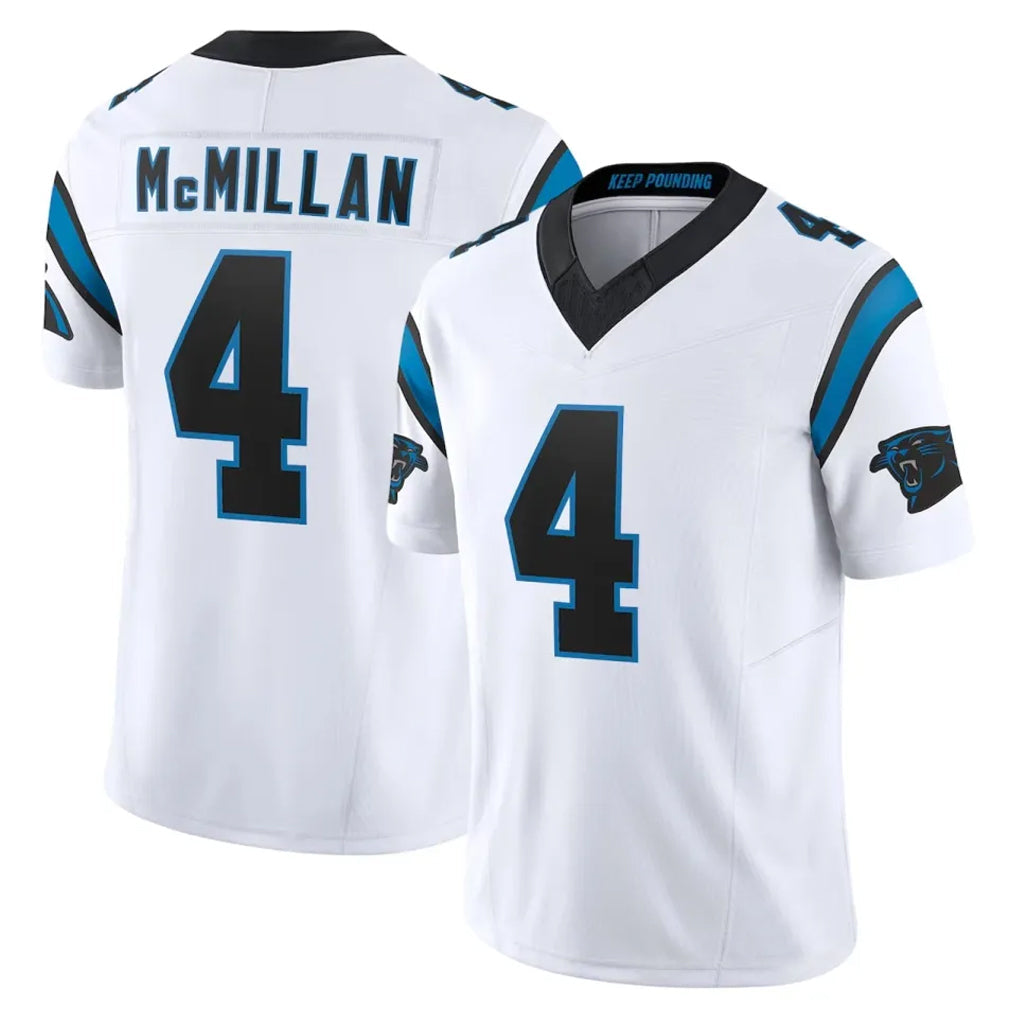 Kooe C.Panthers #4 Tetairoa McMillan Player White Vapor F.U.S.E. Limited Home Game Stitched Jerseys