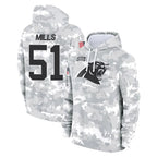 Kooe C.Panthers #51 Sam Mills Player Arctic Camo Salute to Service Pullover Hoodies Limited Game Stitched Jerseys