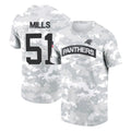 Kooe C.Panthers #51 Sam Mills Player Arctic Camo Salute to Service T-Shirt Hoodies Stitched Jerseys