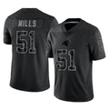 Kooe C.Panthers #51 Sam Mills Player Black Limited Reflective Game Stitched Jerseys