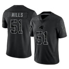 Kooe C.Panthers #51 Sam Mills Player Black Limited Reflective Game Stitched Jerseys