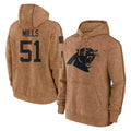 Kooe C.Panthers #51 Sam Mills Player Brown Salute to Service Hoodies Limited Stitched Jerseys