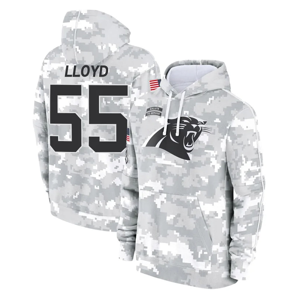 Kooe C.Panthers #55 Devin Lloyd Player Arctic Camo Salute to Service Pullover Hoodies Limited Game Stitched Jerseys