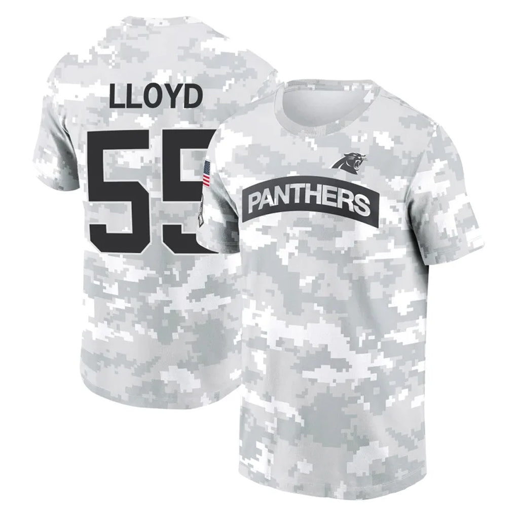 Kooe C.Panthers #55 Devin Lloyd Player Arctic Camo Salute to Service T-Shirt Hoodies Stitched Jerseys