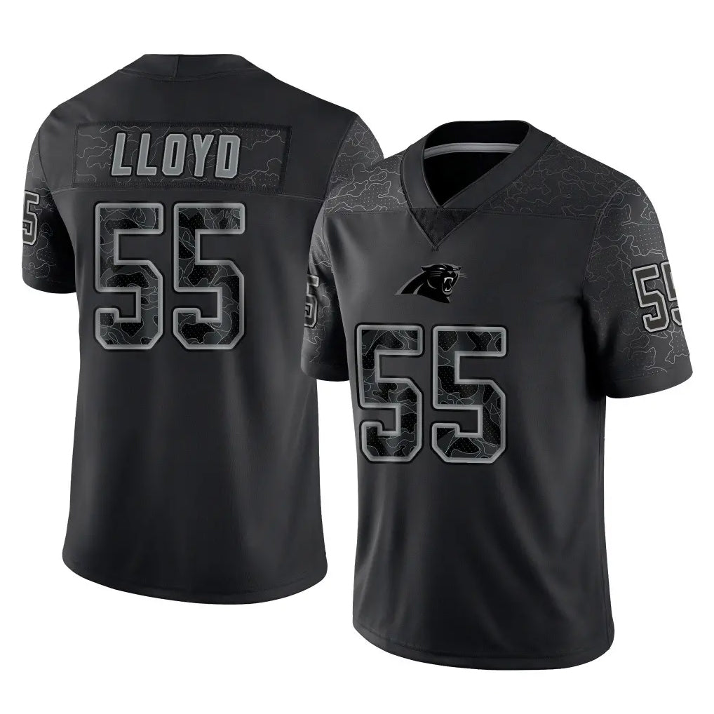 Kooe C.Panthers #55 Devin Lloyd Player Black Limited Reflective Game Stitched Jerseys