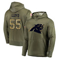 Kooe C.Panthers #55 Devin Lloyd Player Olive Salute to Service Hoodies Stitched Jerseys