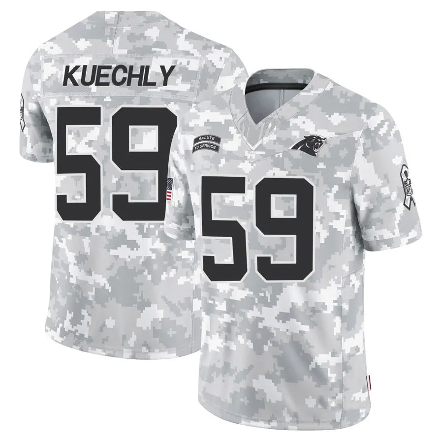 Kooe C.Panthers #59 Luke Kuechly Player Arctic Camo Salute to Service Limited Stitched Jerseys