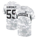 Kooe C.Panthers #59 Luke Kuechly Player Arctic Camo Salute to Service T-Shirt Hoodies Stitched Jerseys