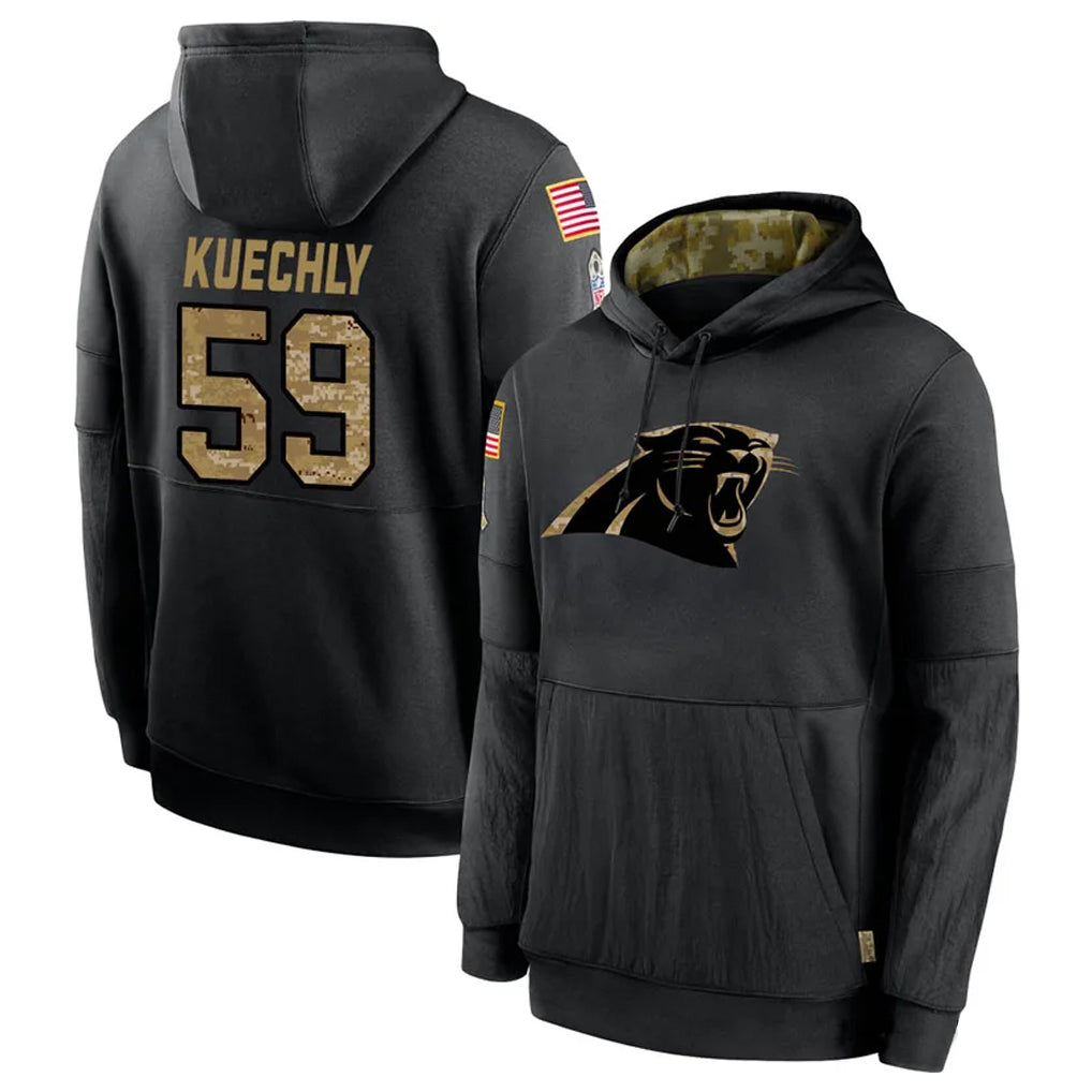 Kooe C.Panthers #59 Luke Kuechly Player Black Salute To Service Limited Stitched Jerseys