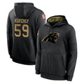 Kooe C.Panthers #59 Luke Kuechly Player Black Salute to Service Pullover Hoodies Limited Game Stitched Jerseys