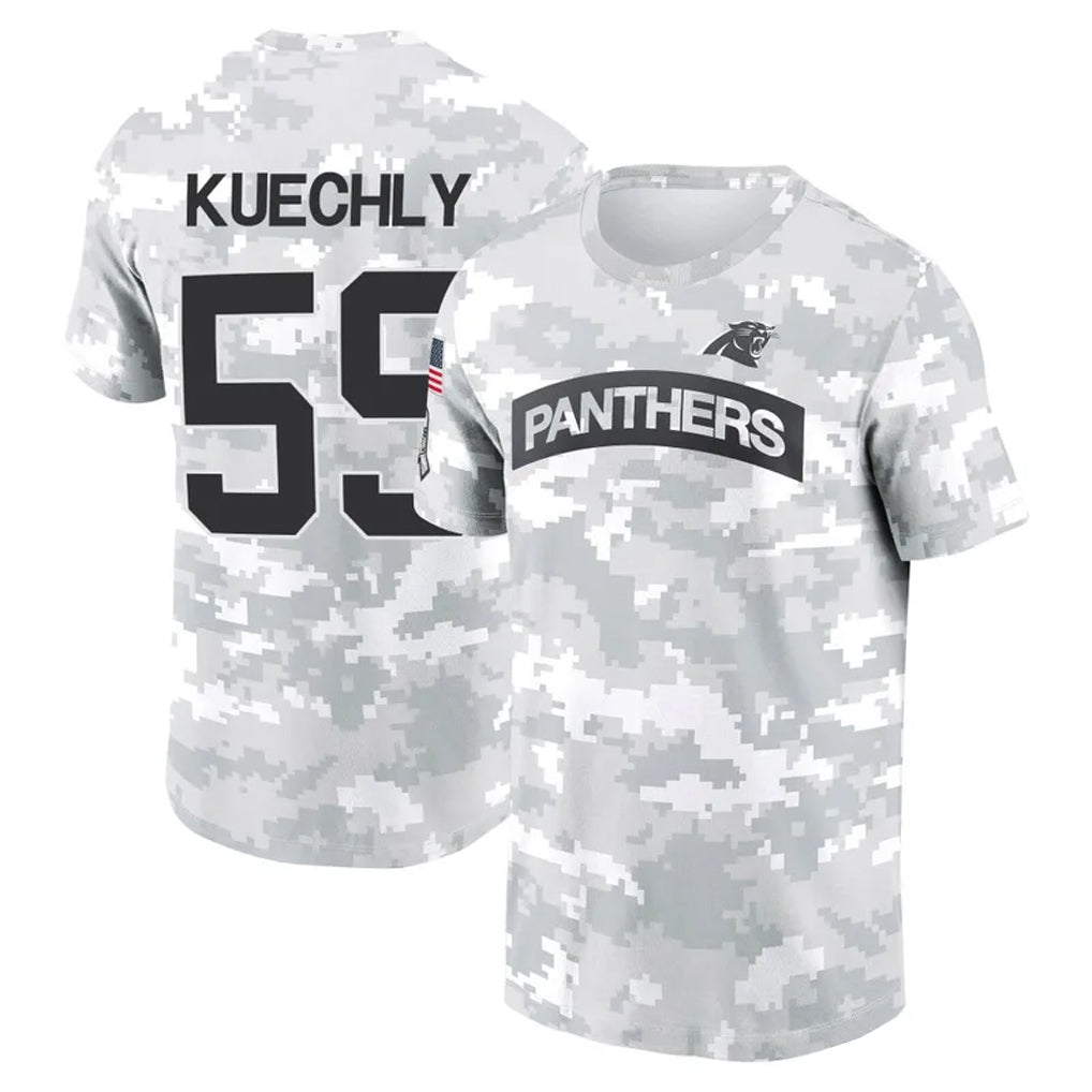 Kooe C.Panthers #59 Luke Kuechly Player Salute to Service Hoodies & T-Shirts Stitched Jerseys