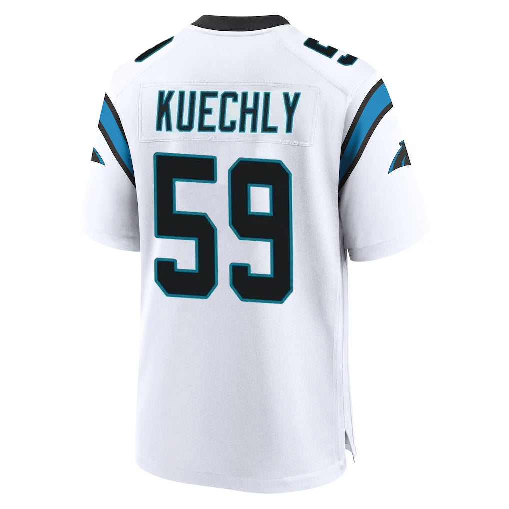 Kooe C.Panthers #59 Luke Kuechly Player White Home Game Stitched Jerseys