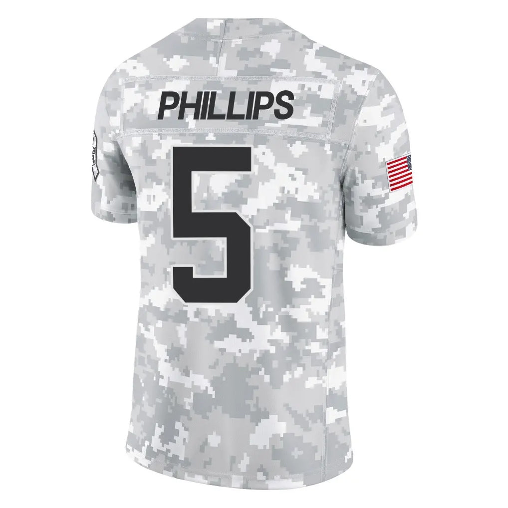 Kooe C.Panthers #5 Jaelan Phillips Player Arctic Camo Salute to Service Limited Game Stitched Jerseys