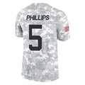 Kooe C.Panthers #5 Jaelan Phillips Player Arctic Camo Salute to Service Limited Game Stitched Jerseys