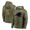 Kooe C.Panthers #5 Jaelan Phillips Player Olive Salute to Service Hoodies Stitched Jerseys