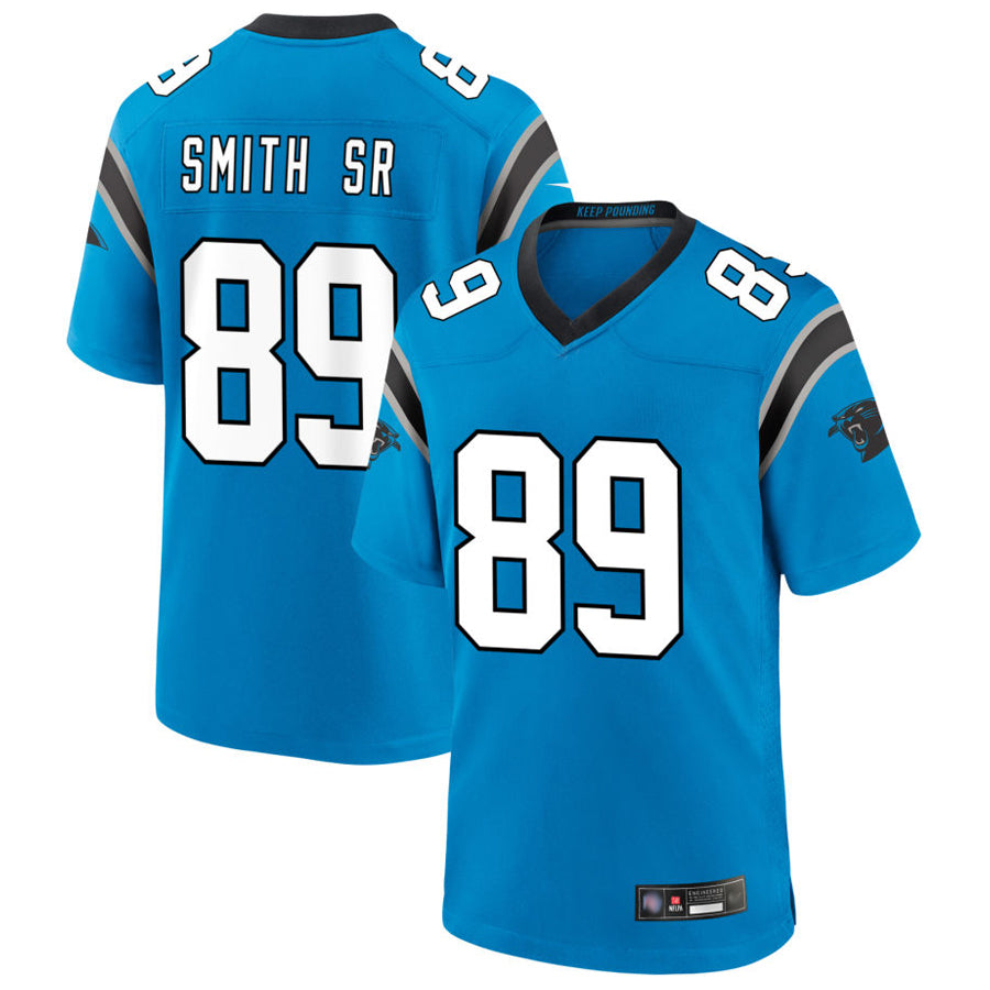 Kooe C.Panthers #89 Steve Smith Sr Player Blue Home Game Stitched Jerseys