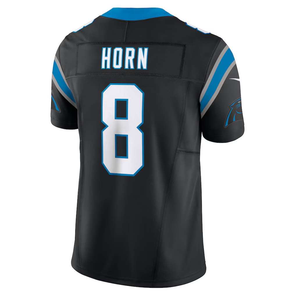 Kooe C.Panthers #8 Jaycee Horn Black Vapor F.U.S.E. Limited Stitched Jerseys