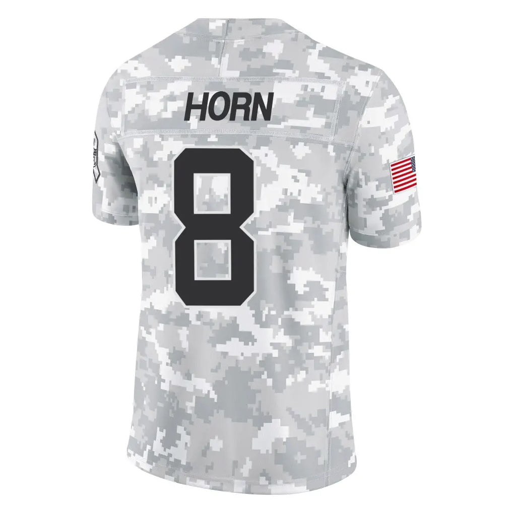 Kooe C.Panthers #8 Jaycee Horn Player Arctic Camo Salute to Service Limited Game Stitched Jerseys
