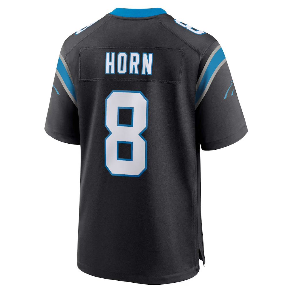 Kooe C.Panthers #8 Jaycee Horn Player Black Home Game Stitched Jerseys
