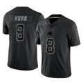Kooe C.Panthers #8 Jaycee Horn Player Black Limited Reflective Game Stitched Jerseys