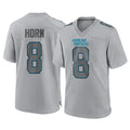 Kooe C.Panthers #8 Jaycee Horn Player Gray Atmosphere Fashion Game Stitched Jerseys