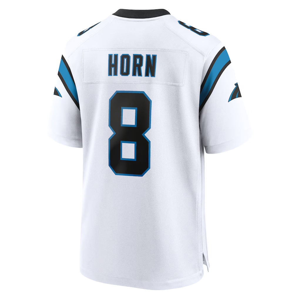 Kooe C.Panthers #8 Jaycee Horn Player White Home Game Stitched Jerseys