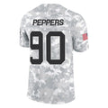 Kooe C.Panthers #90 Julius Peppers Player Arctic Camo Salute to Service Limited Game Stitched Jerseys