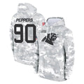 Kooe C.Panthers #90 Julius Peppers Player Arctic Camo Salute to Service Pullover Hoodies Limited Game Stitched Jerseys