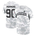 Kooe C.Panthers #90 Julius Peppers Player Arctic Camo Salute to Service T-Shirt Hoodies Stitched Jerseys