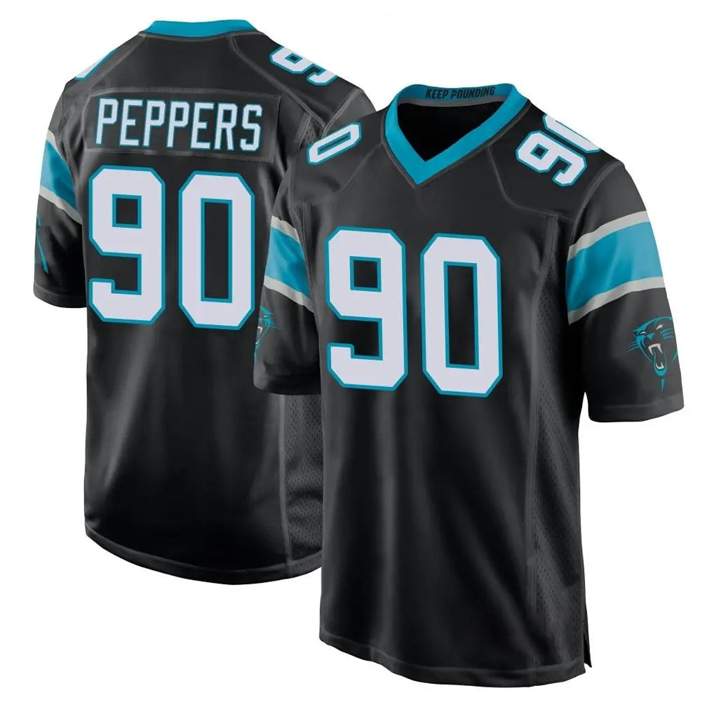 Kooe C.Panthers #90 Julius Peppers Player Black Game Stitched Jerseys