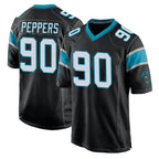 Kooe C.Panthers #90 Julius Peppers Player Black Game Stitched Jerseys