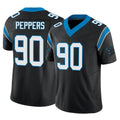Kooe C.Panthers #90 Julius Peppers Player Black Vapor F.U.S.E. Limited Home Game Stitched Jerseys