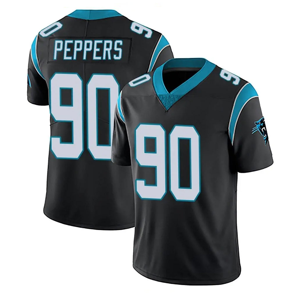 Kooe C.Panthers #90 Julius Peppers Player Black Vapor Untouchable Limited Game Stitched Jerseys