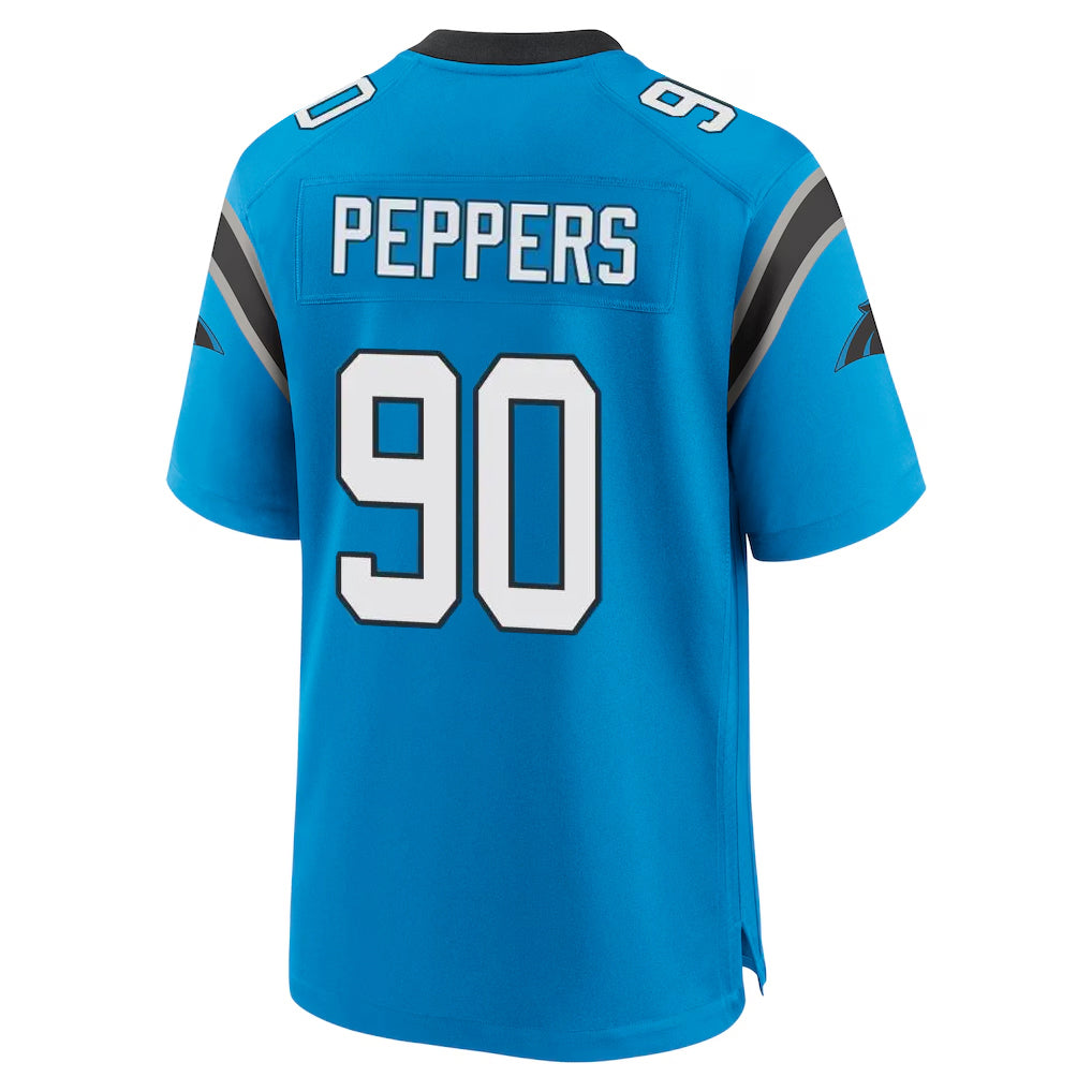 Kooe C.Panthers #90 Julius Peppers Player Blue Home Game Stitched Jerseys