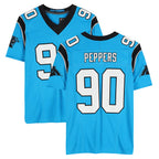 Kooe C.Panthers #90 Julius Peppers Player Blue Mitchell & Ness Legacy Replica Stitched Jerseys