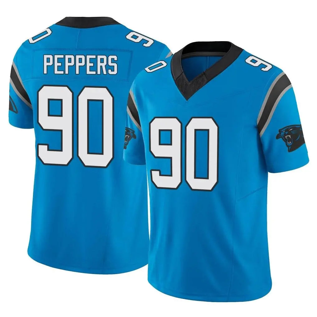 Kooe C.Panthers #90 Julius Peppers Player Blue Vapor F.U.S.E. Limited Home Game Stitched Jerseys