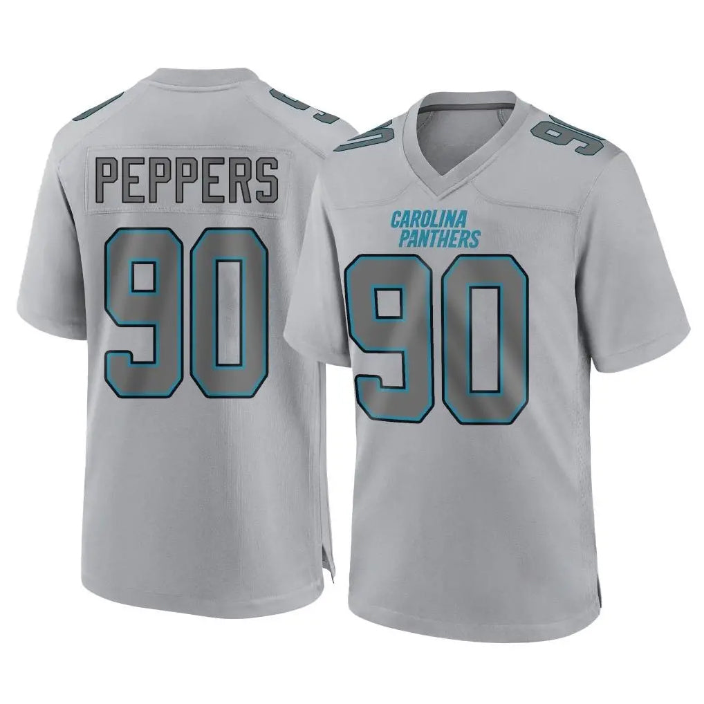 Kooe C.Panthers #90 Julius Peppers Player Gray Atmosphere Fashion Game Stitched Jerseys