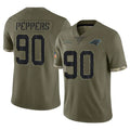 Kooe C.Panthers #90 Julius Peppers Player Olive Salute to Service Game Stitched Jerseys