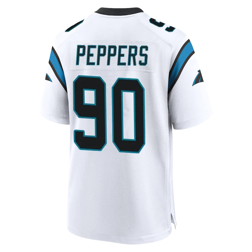 Kooe C.Panthers #90 Julius Peppers Player White Home Game Stitched Jerseys
