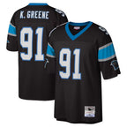 Kooe C.Panthers #91 Kevin Greene Player Black Mitchell & Ness Legacy Replica Stitched Jerseys