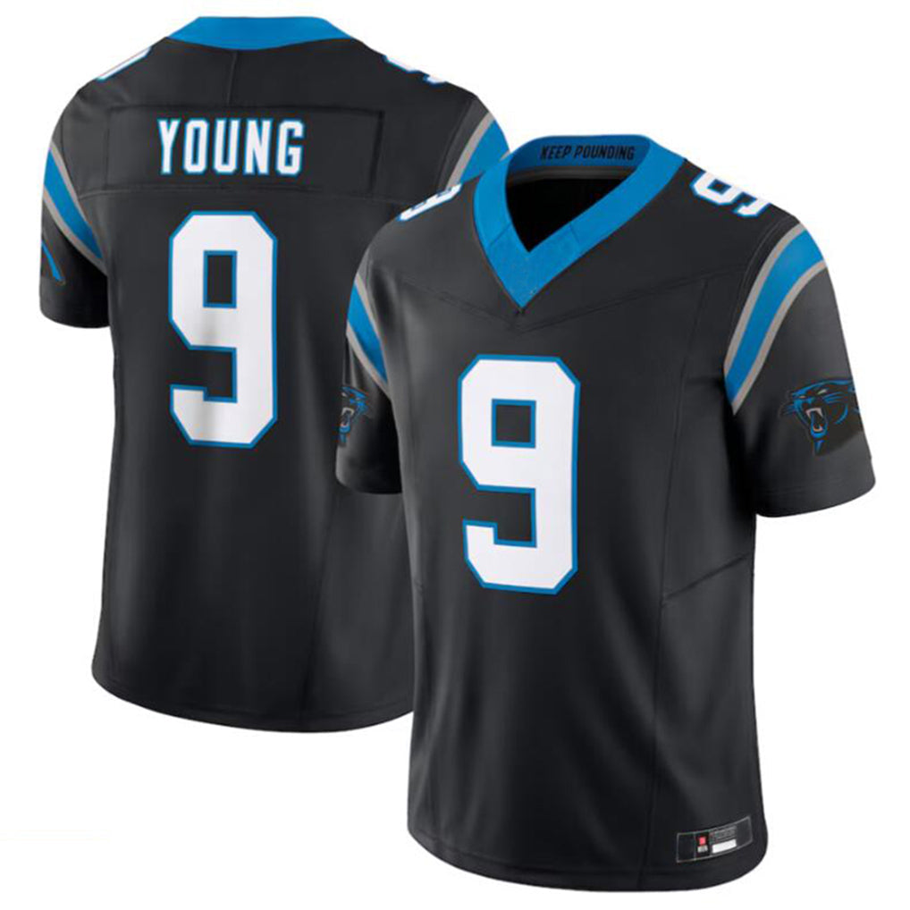Kooe C.Panthers #9 Bryce Young Black Vapor F.U.S.E. Limited Home Game Stitched Jerseys