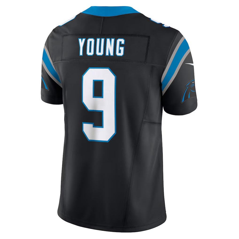 Kooe C.Panthers #9 Bryce Young Black Vapor F.U.S.E. Limited Stitched Jerseys