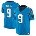 Kooe C.Panthers #9 Bryce Young Blue Vapor F.U.S.E. Limited Home Game Stitched Jerseys