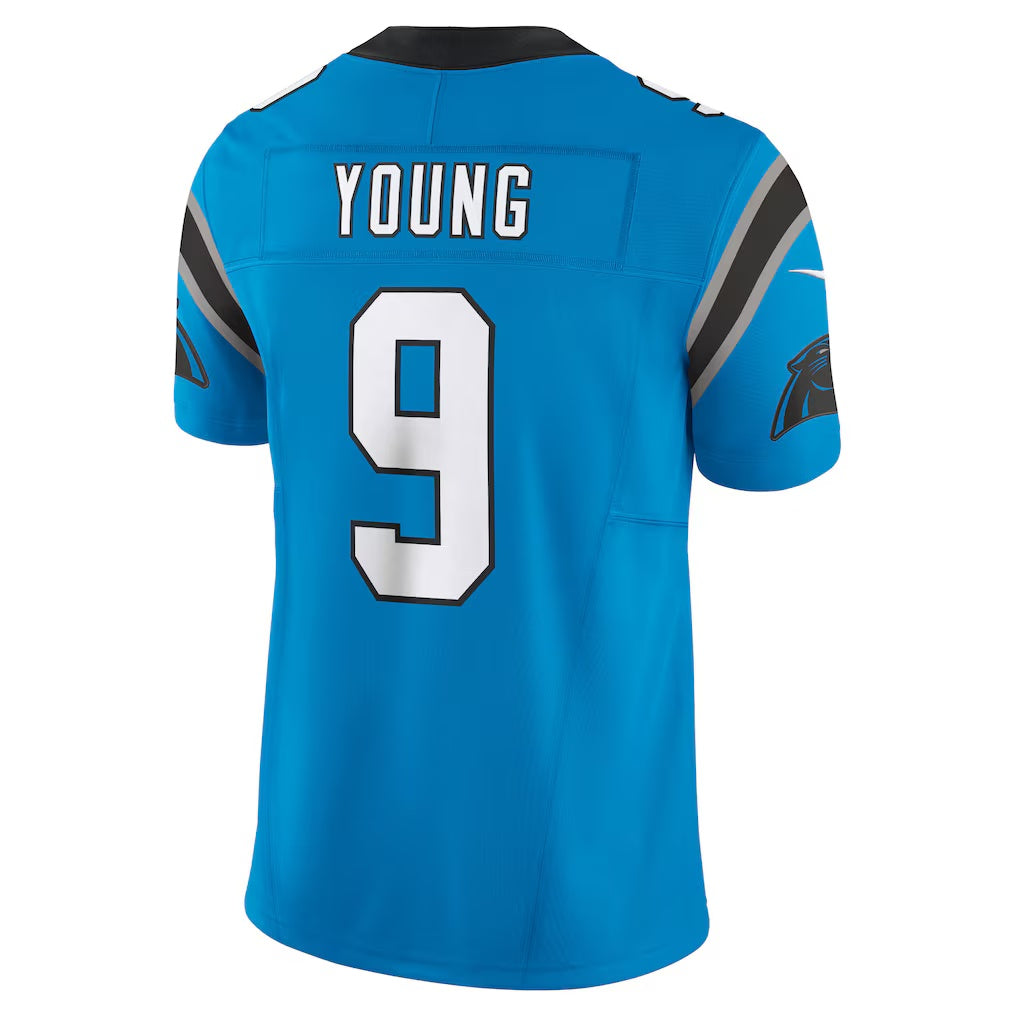 Kooe C.Panthers #9 Bryce Young Blue Vapor F.U.S.E. Limited Stitched Jerseys