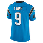 Kooe C.Panthers #9 Bryce Young Blue Vapor F.U.S.E. Limited Stitched Jerseys