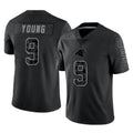 Kooe C.Panthers #9 Bryce Young Player Black Limited Reflective Game Stitched Jerseys