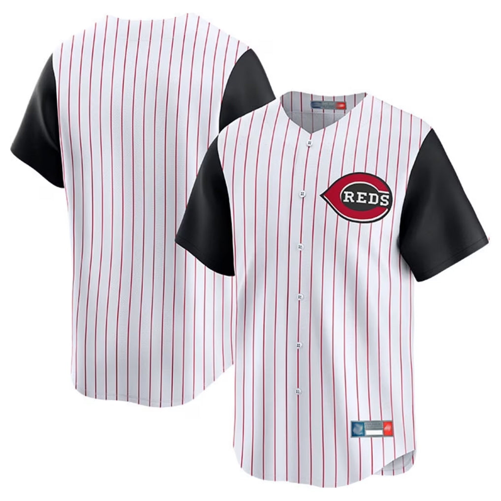 Kooe C.Reds White Black Stripe Field of Dreams Game Home Blank Player Stitched Jerseys