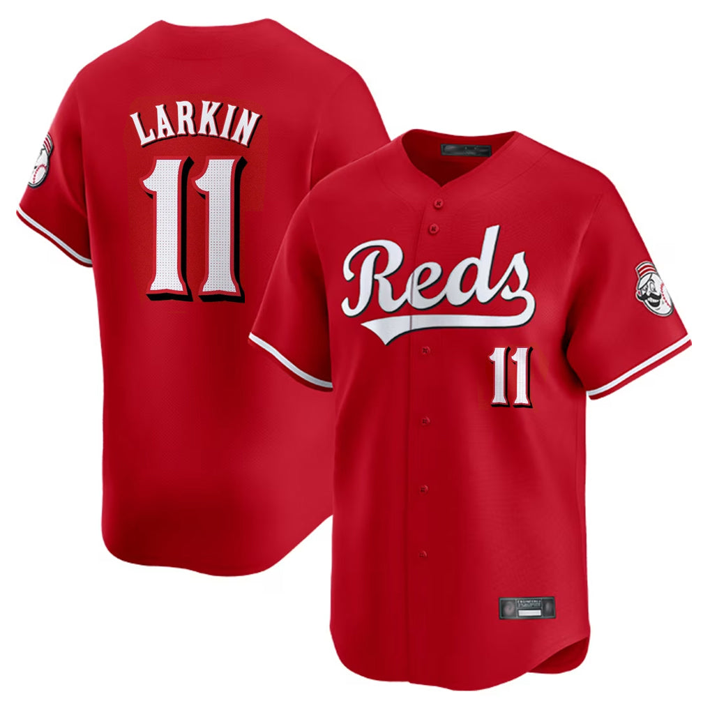 Kooe C.Reds #11 Barry Larkin Player Red Home Limited Stitched Jerseys