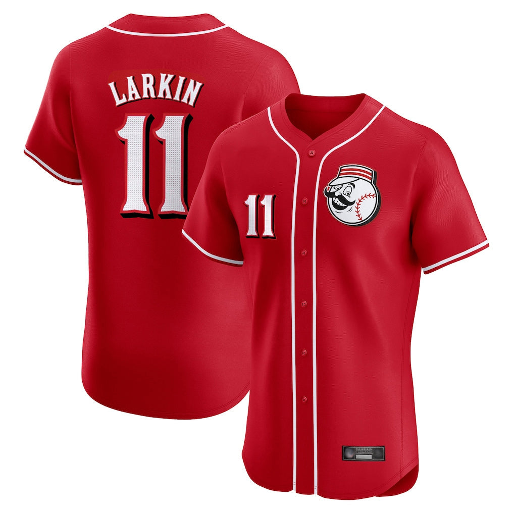 Kooe C.Reds #11 Barry Larkin Player Red Limited Elite Home Game Stitched Jerseys